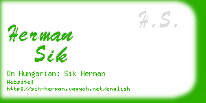 herman sik business card
